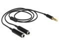DELOCK Cable audio M 3.5mm - 2xstereo jack F 3.5mm (65575)