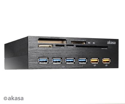 AKASA Interconnect EX Internal 5-Port Card Reader inkl. USB 3.0 (AK-HC-07BK)