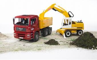 BRUDER Articulated road loader FR 130, Acrylonitrilbutadienstyren,  Sort, 3 År, Dreng, 1:16, Indendørs/ udendørs (02425)