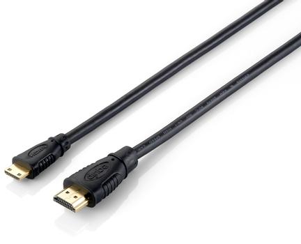 EQUIP HIGHSPEED HDMI-MINIHDMI ADAPT CBL M/M 2M BLK CABL (119307)