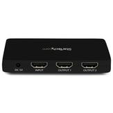StarTech HDMI Splitter 1 In 2 Out - 4k 30Hz - 2 Port - Aluminum - HDMI Multi Port - HDMI Audio Splitter (ST122HD4K) - video/ audio switch - 2 porter (ST122HD4K)