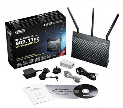 ASUS Netz WLAN Rout.+Mod. 450Mb DSLAC68U (90IG00V1-BM3G00)