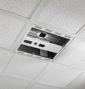 CHIEF MFG CMS492C | Above Suspended Ceiling Storage Box with Column Drop | StÃ¥l | Vit (CMS492C)