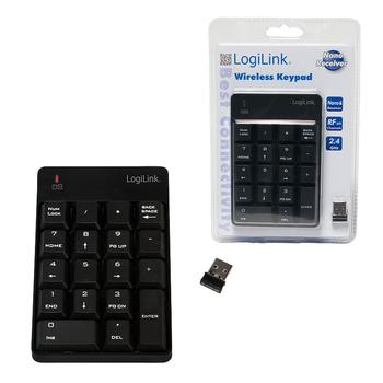 LOGILINK Kabellose Keypad Tastatur (ID0120) USB schwarz (ID0120)