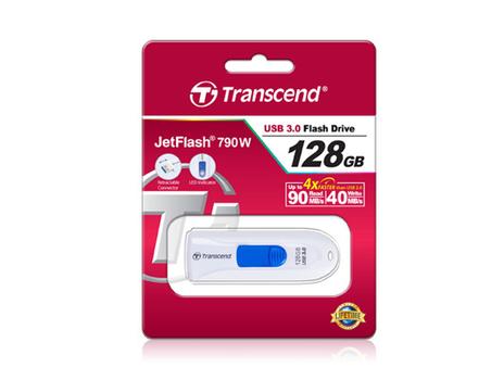 TRANSCEND JETFLASH 790 128GB WHITE USB 3.0 EXT (TS128GJF790W)