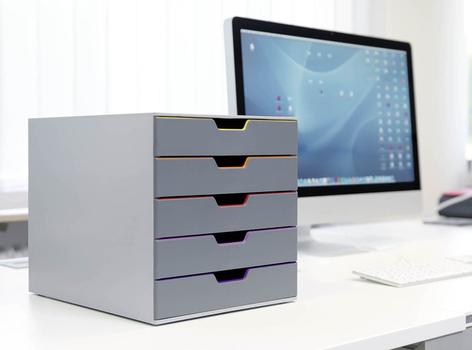 DURABLE Skuffekabinett DURABLE 5 skufer grå (760527)