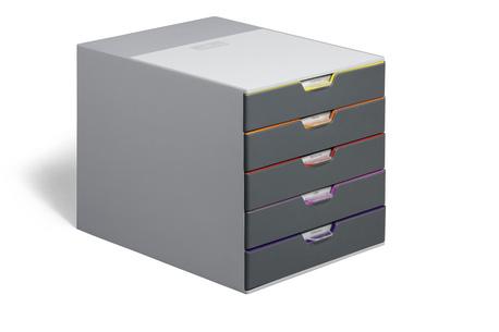 DURABLE Skuffekabinett DURABLE 5 skufer grå (760527)