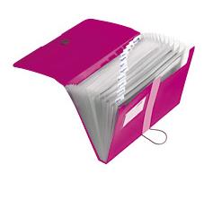 HERLITZ Fächermappe PP 12F beere Gummizug Visitenkartenfach (11217114)