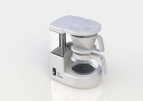 MELITTA Aromaboy, Fritstående,  Dråbe kaffemaskine,  Malet kaffe, 500 W, Hvid (1015-01)