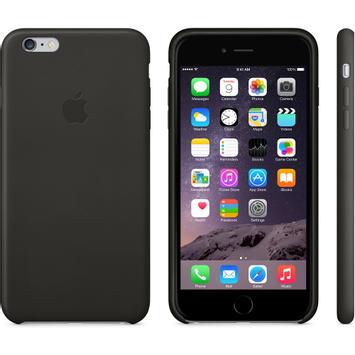 Apple Baksidedeksel for mobiltelefon - lær - svart - for iPhone 6 Plus, 6s Plus (MGQX2ZM/A)
