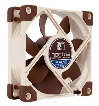 NOCTUA NF-A8 FLX 80mm Fläkt 80 x 80 x 25 mm, 1200~2000 RPM, 28,9~50,4 m³/h, 7,9~ 16,1 dBA, 3-pin (NF-A8 FLX)