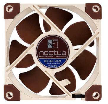 NOCTUA NF-A8 ULN 80mm Fläkt 80 x 80 x 25 mm, 1100~1400RPM,  25,6~34,8 m³/h, 6,5~10,4 dBA, 3-pin (NF-A8 ULN)