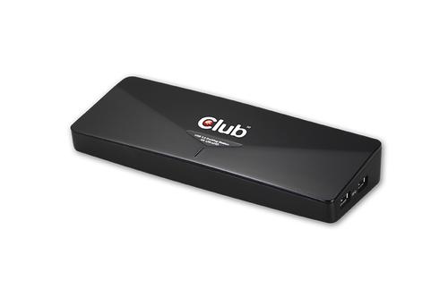 CLUB 3D CLUB3D SenseVision USB 3.0 4K Docking Station, Ledning, USB 3.0, USB B, 10, 100, 1000 Mbit/s, Sort, Strøm (CSV-3103D)