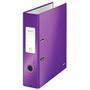 LEITZ 180 WOW Lever Arch File Laminated Paper on Board A4 80mm Spine Width Purple (Pack 10) 10050062 (10050062)