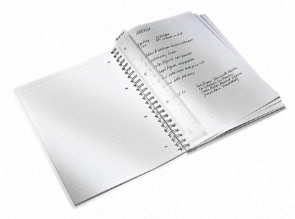 LEITZ Notepad WOW PP A4 w/holes ruled 80sicebl (46370051*6)