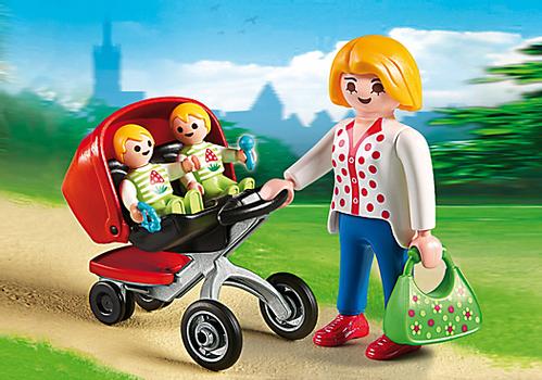PLAYMOBIL Mother with Twin Stroller (5573)