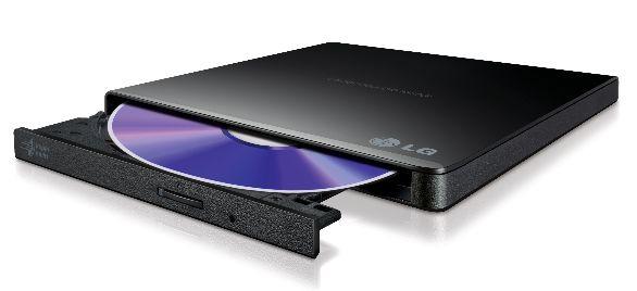 LG DVD+-R/ RW/ DL/ RAM RETAIL BLACK 8X/ 8X/ 24X/ 8X/ 6X/ 24X SLIM USB 2.0 IN EXT (GP57EB40)
