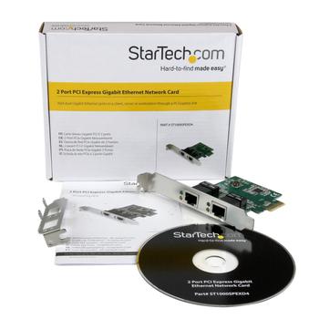STARTECH Dual Port Gigabit PCI Express Server Network Adapter Card - PCIe NIC (ST1000SPEXD4)