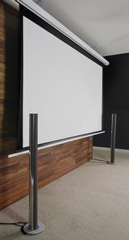 ELITE SCREENS ELITE SK100XHW-E24 16:9 H:124,5 L:221,5 100inch white built-in circuit board V3.0 IR RF wall board 12V trigger fiber glass fabric (SK100XHW-E24)