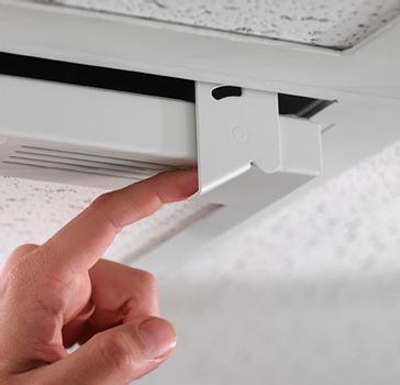 CHIEF MFG CMS491C | Above Suspended Ceiling Storage Box with Column Drop | StÃ¥l | Vit (CMS491C)