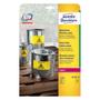AVERY Laseretiket Avery stærk gul Ø30mm 48stk/ark 20ark/pak (L6128-20)