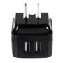 STARTECH 2 PORT USB TRAVEL WALL CHARGER 17W / 3.4A - 110V/220V CABL (USB2PACBK)
