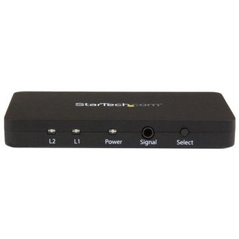 STARTECH 2-Port HDMI Automatic Video Switch w/ Aluminum Housing and MHL Support - 4K 30Hz (VS221HD4K)