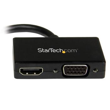 STARTECH Travel A/V Adapter: 2-in-1 Mini DisplayPort to HDMI or VGA Converter (MDP2HDVGA)