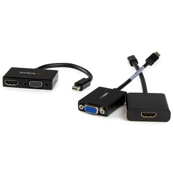 STARTECH Travel A/V Adapter: 2-in-1 Mini DisplayPort to HDMI or VGA Converter (MDP2HDVGA)