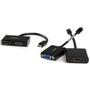 STARTECH Travel A/V Adapter: 2-in-1 Mini DisplayPort to HDMI or VGA Converter (MDP2HDVGA)