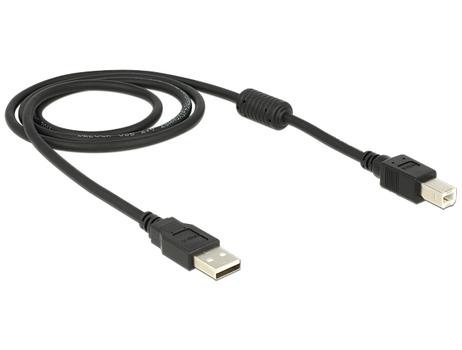 DELOCK Cable USB 2.0 type A male > USB 2.0 type B male 1m black (83566)
