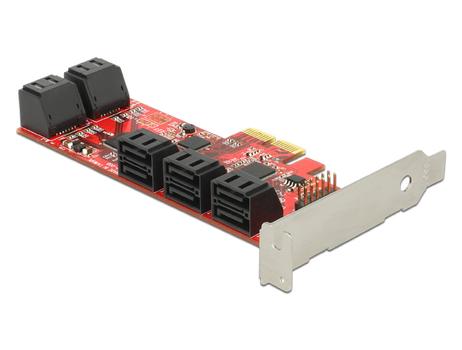 DELOCK PCI Express 10xSATA Low Profile Form Faktor (89384)