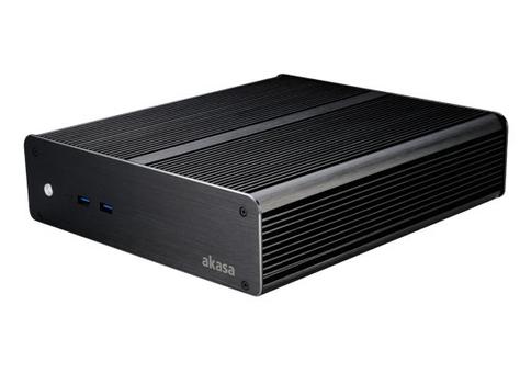 AKASA Euler M Fanless Mini-ITX Gehäuse, OEM - schwarz (A-ITX19-M1B)