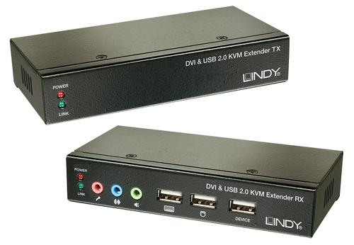 LINDY Cat6 KVM Extender Classic DVI USB Audio. 50m Factory Sealed (39377)