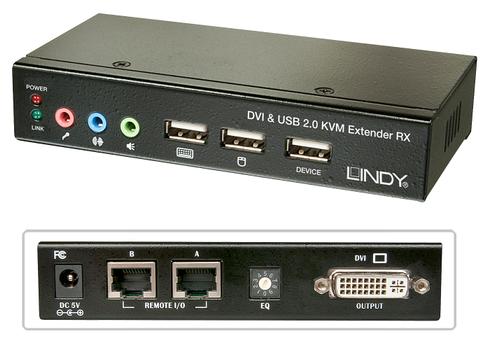 LINDY Cat6 KVM Extender Classic DVI USB Audio. 50m Factory Sealed (39377)
