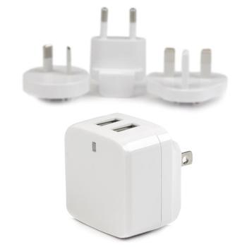 STARTECH Dual-Port USB Wall Charger - International Travel - 17W/3.4A - White (USB2PACWH)