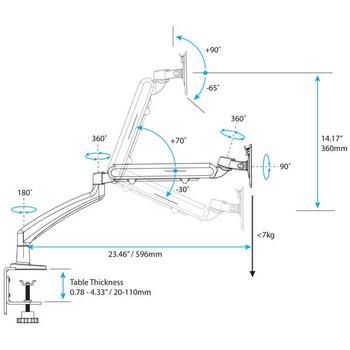 STARTECH Desk-Mount Monitor Arm - Full Motion Articulating - Slim Profile (ARMSLIM)