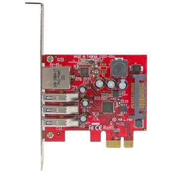 STARTECH 3 PORT PCIE USB 3.0 CARD + GBE (PEXUSB3S3GE)
