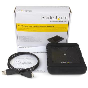 STARTECH Rugged Hard Drive Enclosure - USB 3.0 to 2.5in SATA 6Gbps HDD or SSD - UASP (S251BRU33)