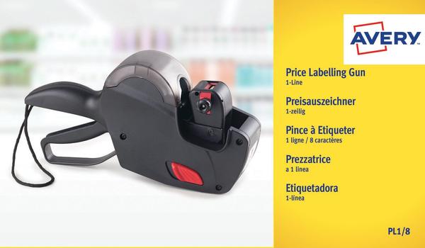 AVERY Pricing Gun - 1 line Black (8 digit 1 line) (PL1/8)