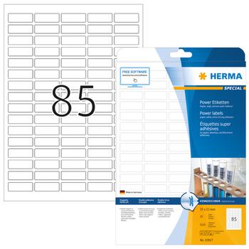 HERMA Etiketten A4 weiß 37  x  13 mm extrem haftend 2125 St. (10917)