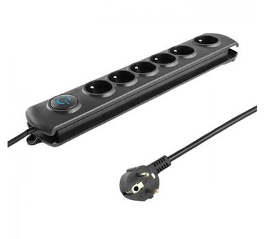 QOLTEC Surge protector | 6 power socket | 3,0m (50112)