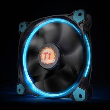 THERMALTAKE Riing 14 BLUE LED high performance casefan 140x140x25mm Green LED Noise 22.1 dBA with LNC (CL-F039-PL14BU-A)