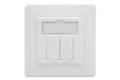 DIGITUS Wallplate for Keystone Jacks German Type 80x80 frame 50x50 central plate design comp. NS (DN-93831)