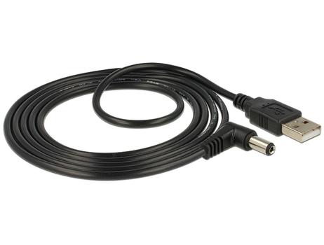 DELOCK Stromkabel USB A -> DC 5,5 x 2,1mm St 90° 1.50m (83578)