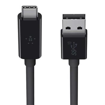 BELKIN USB 3.1, Type C - A, 1m USB kabel, 10GBPS, 3A, svart (F2CU029BT1M-BLK)