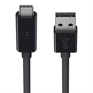 Belkin 3.1 USB-A to USB-C Cable - USB-kabel - USB-type A (hann) til USB-C (hann) - USB 3.1 - 91.4 cm - svart (F2CU029BT1M-BLK)