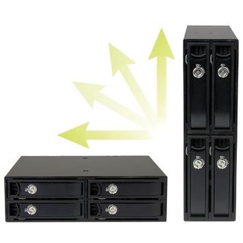 StarTech 4-bay mobile Rack Backplane for 2.5in SATA/SAS drives - Lagerskap - 4 brønner (SATA-600 / SAS-2) x 0 (SATSASBP425)