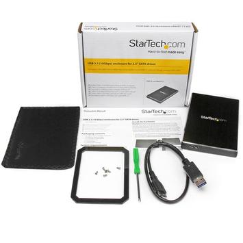 StarTech USB 3.1 (10 Gbps) Kabinett for 2.5" SATA SSD/HDD	 (S251BMU313)