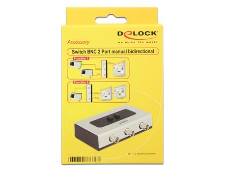 DELOCK BNC Switch Delock 2 Eingänge -> 1 Ausgang bidirektional (87669)